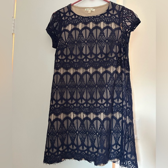 love, Fire Dresses & Skirts - Love, Fire Navy Lace Mini Dress